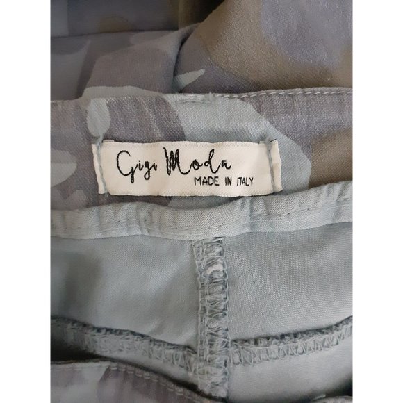 Gigi Moda Women's Blue Camo Mid Rise Straight Leg Jeans Pants Lightweight 30 - Picture 5 of 11